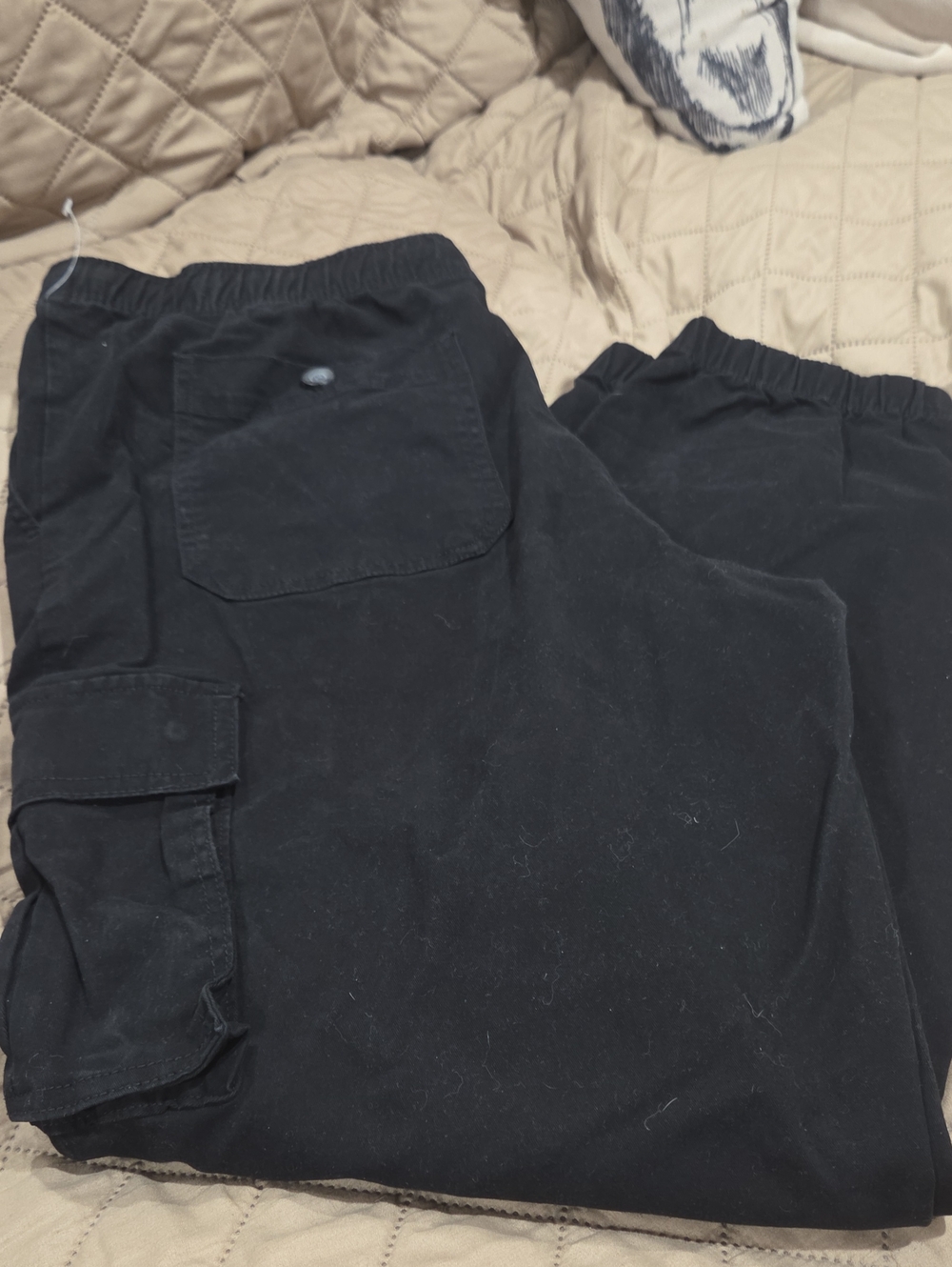 No Boundaries Black Cargo Pants with Elastic Waist